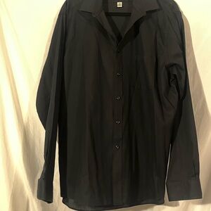 EUC Van Heusen Black Flex Collar Shirt